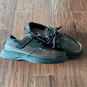 Orthofeet Baton Rouge Men's Brown Black Leather Casual Shoes Size 11